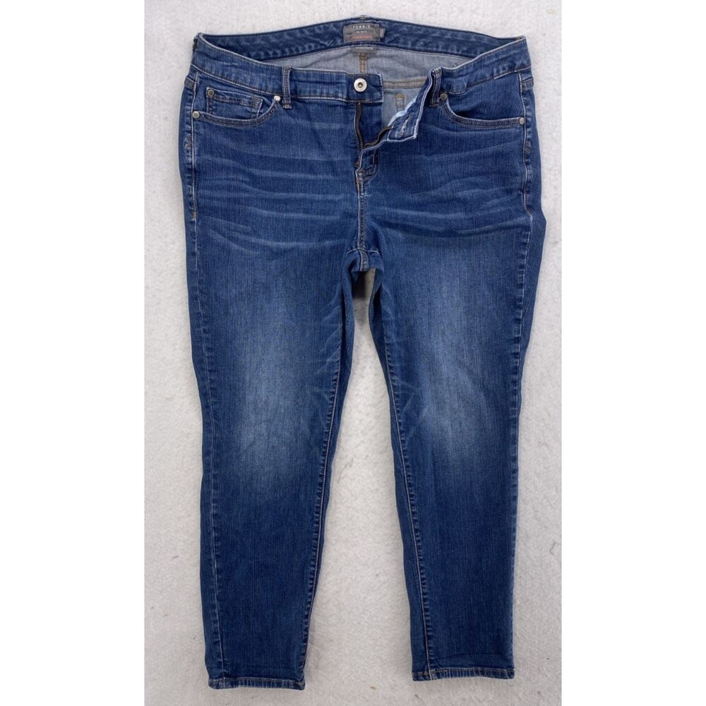 Torrid Boyfriend Straight Jeans Womens 18R Medium Wash Vintage Stretch Denim 18